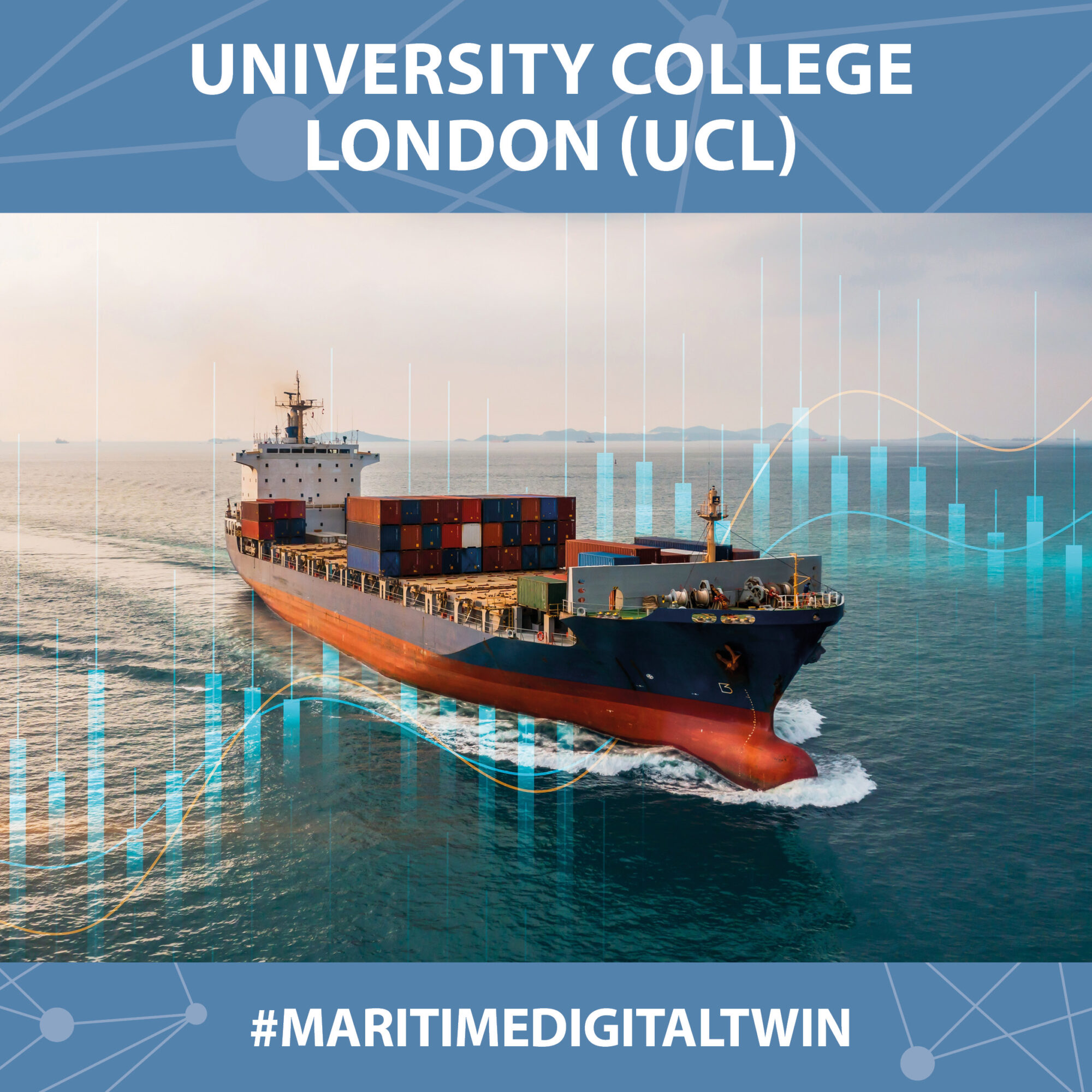 UCL, a cargo ship in the sea
