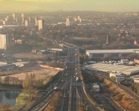 Birds eye view of Birmingham