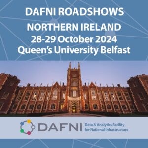 Northern Ireland roadshow advertising tile showing Queen's University Belfast