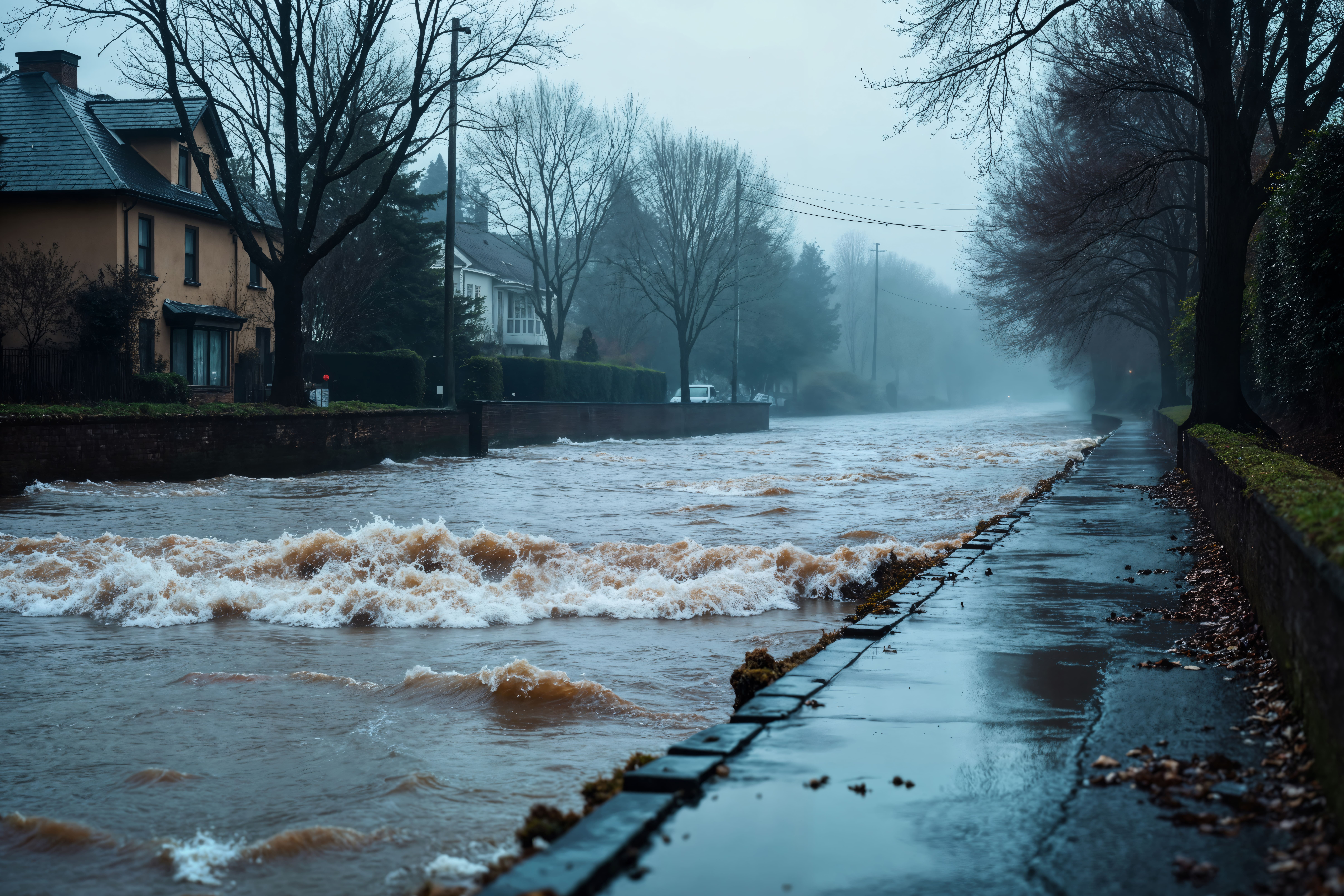 Flooded road