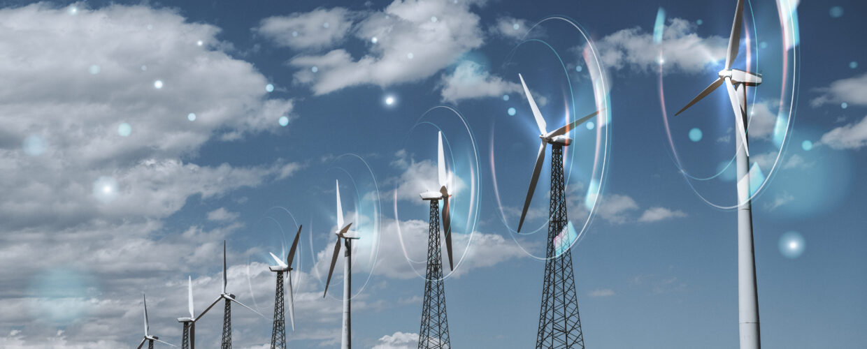 Wind energy with wind turbines