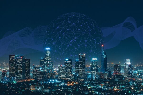 City skyline communication network